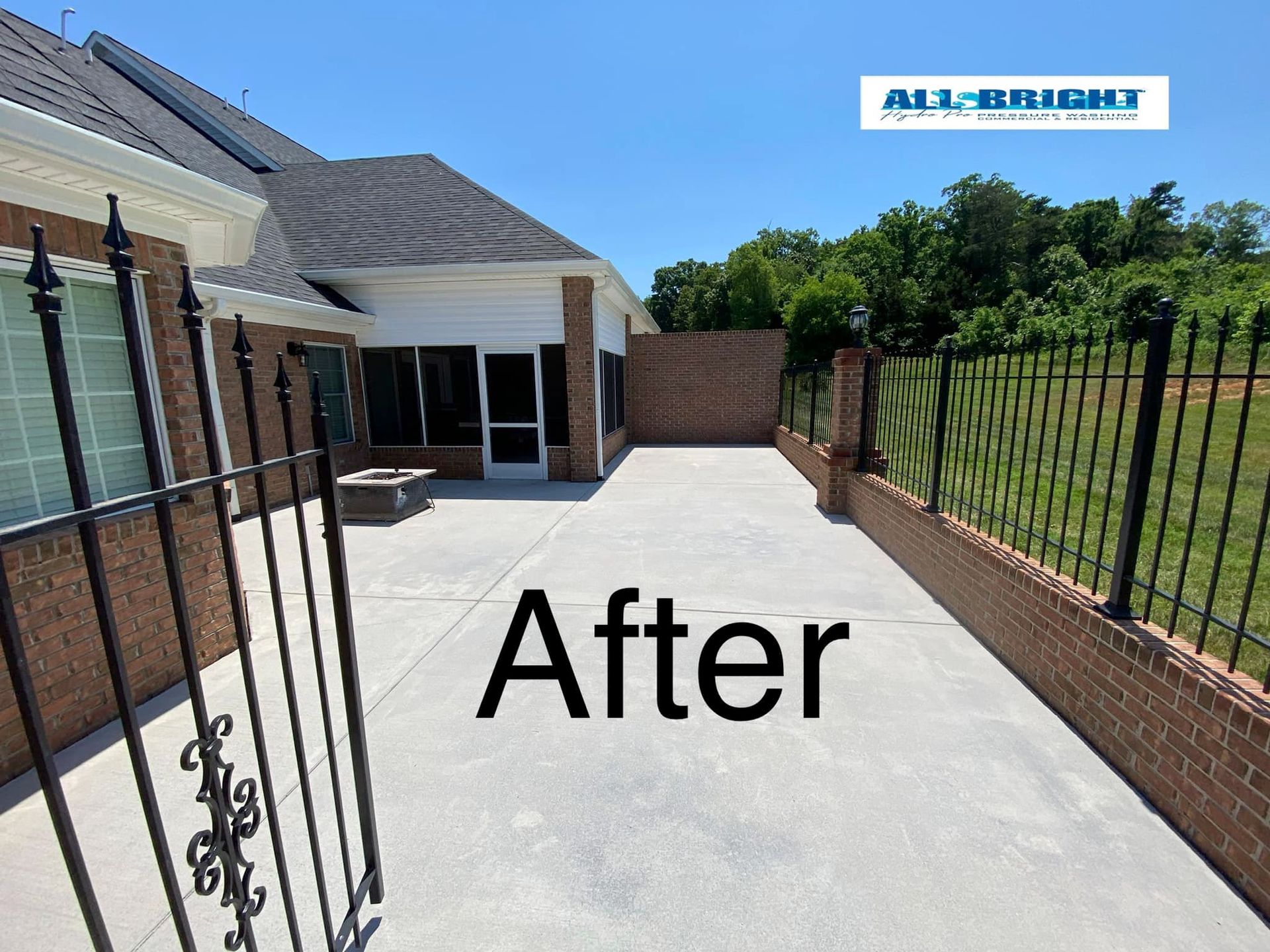 A picture of a house with the words after on it