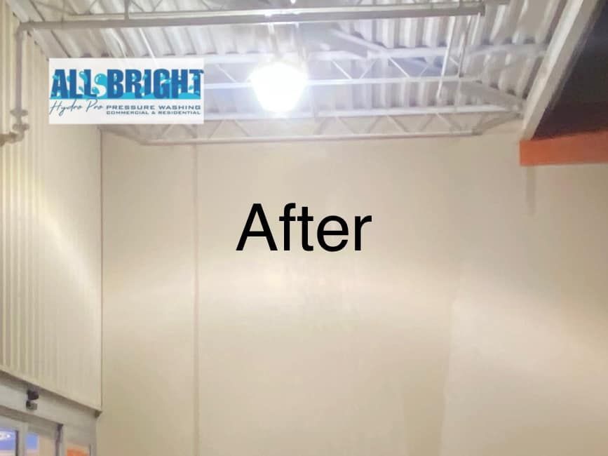 A picture of a room with the words `` after '' on the wall.