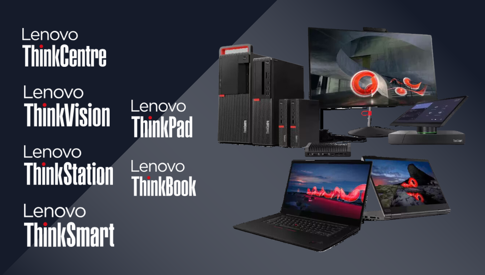 Equipos Lenovo de la línea Think utilizados en entornos corporativos y empresariales