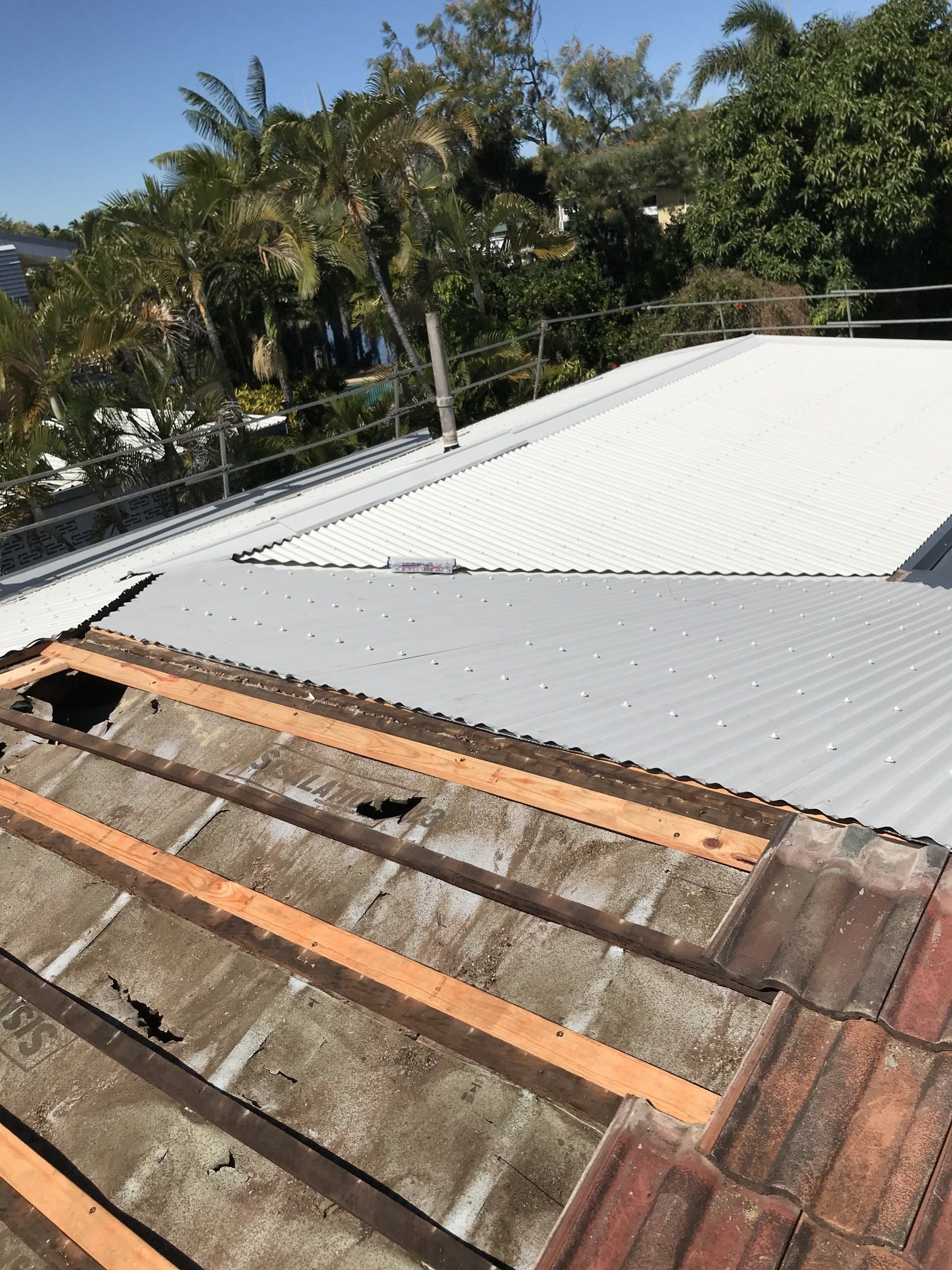 Industrial Roof With Whirlybirds — Roofing in Townsville, QLD