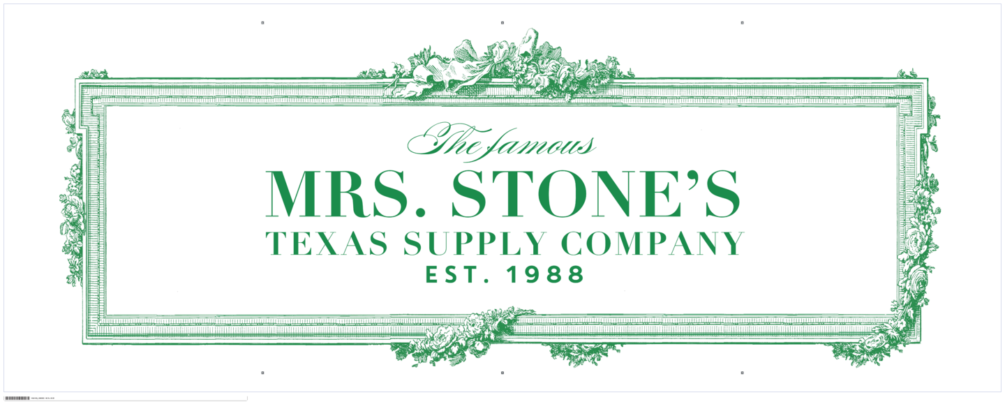 A logo for mrs. stone 's texas supply company