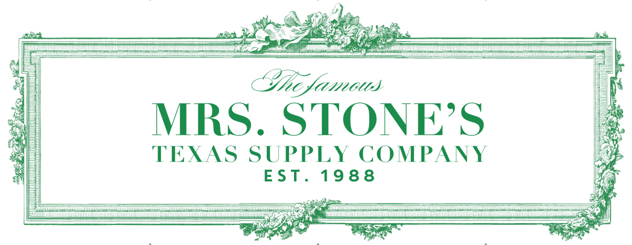 The logo for mrs. stone 's texas supply company