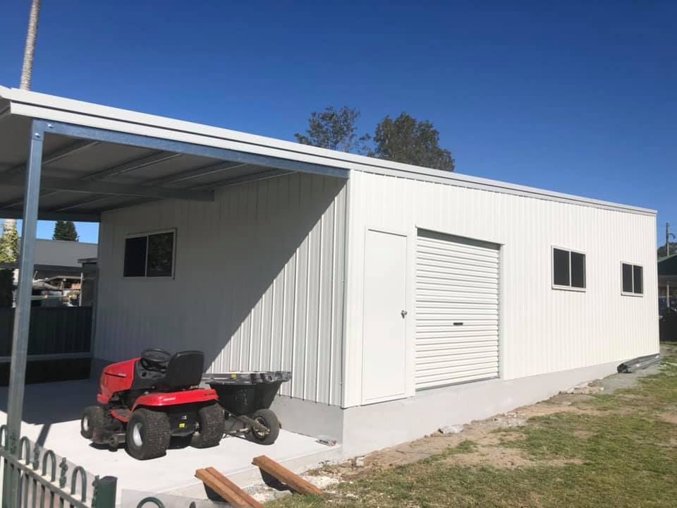 Shed Outdoor Equipment Storage and Garage Door— Local Builders in Bobs Farm, NSW