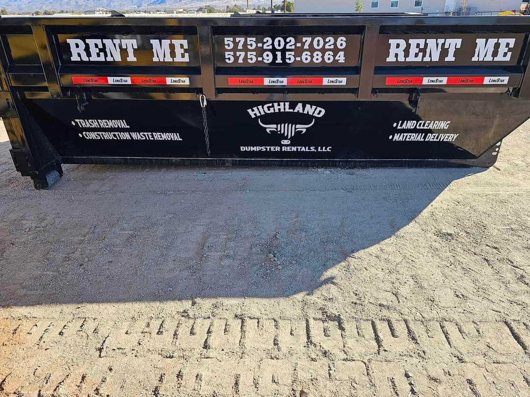 A dumpster with the words rent me on it