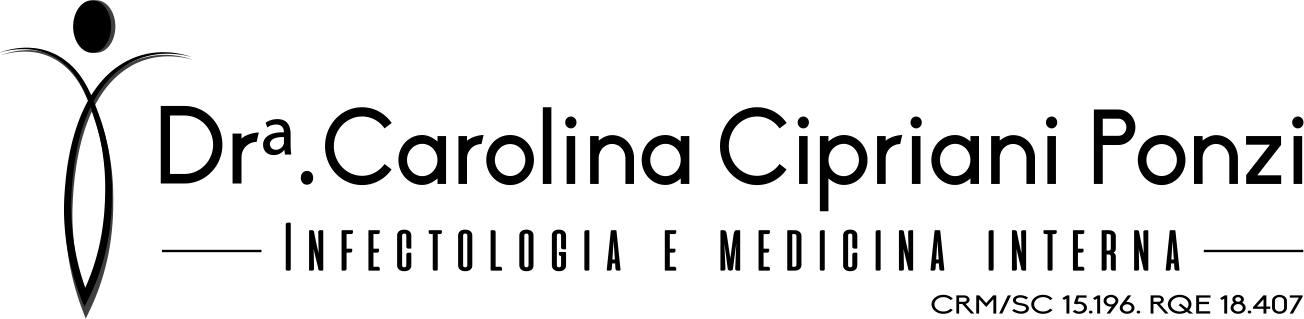 Um logotipo em preto e branco para o dr. Carolina Cipriani Ponzi