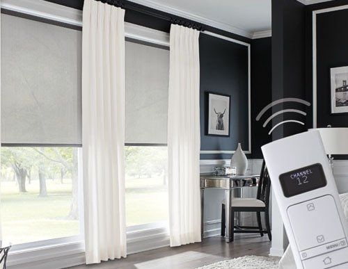 Motorized blinds available with Affordable blinds