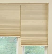 cellular & honeycomb shades with two on one head rail