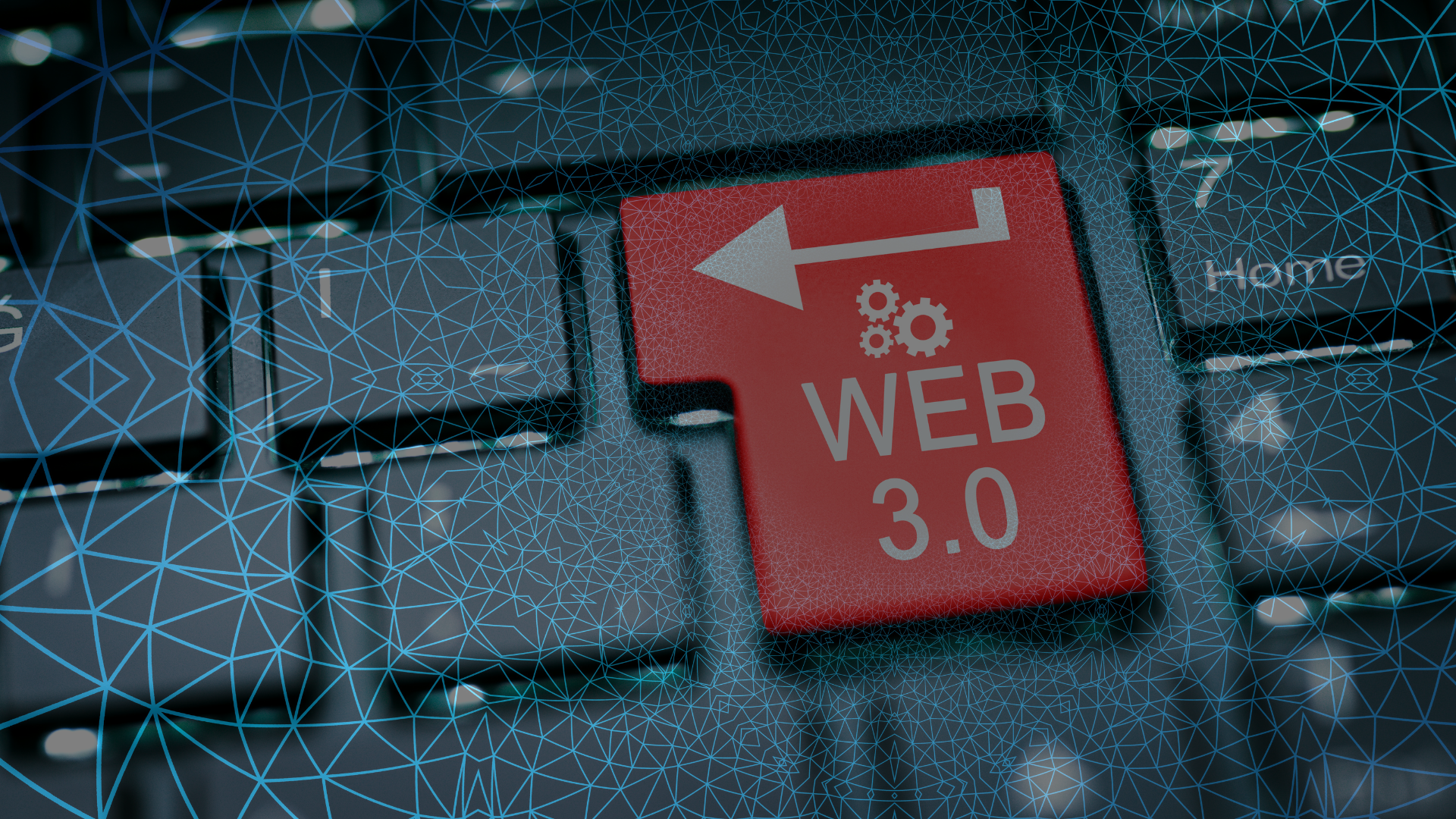 A man in a suit and tie is holding a tablet with the words web 3.0 coming out of it.
