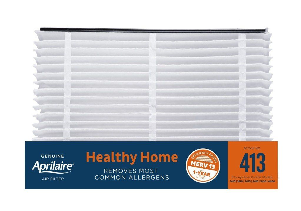 A healthy home air filter is in a box on a white background.