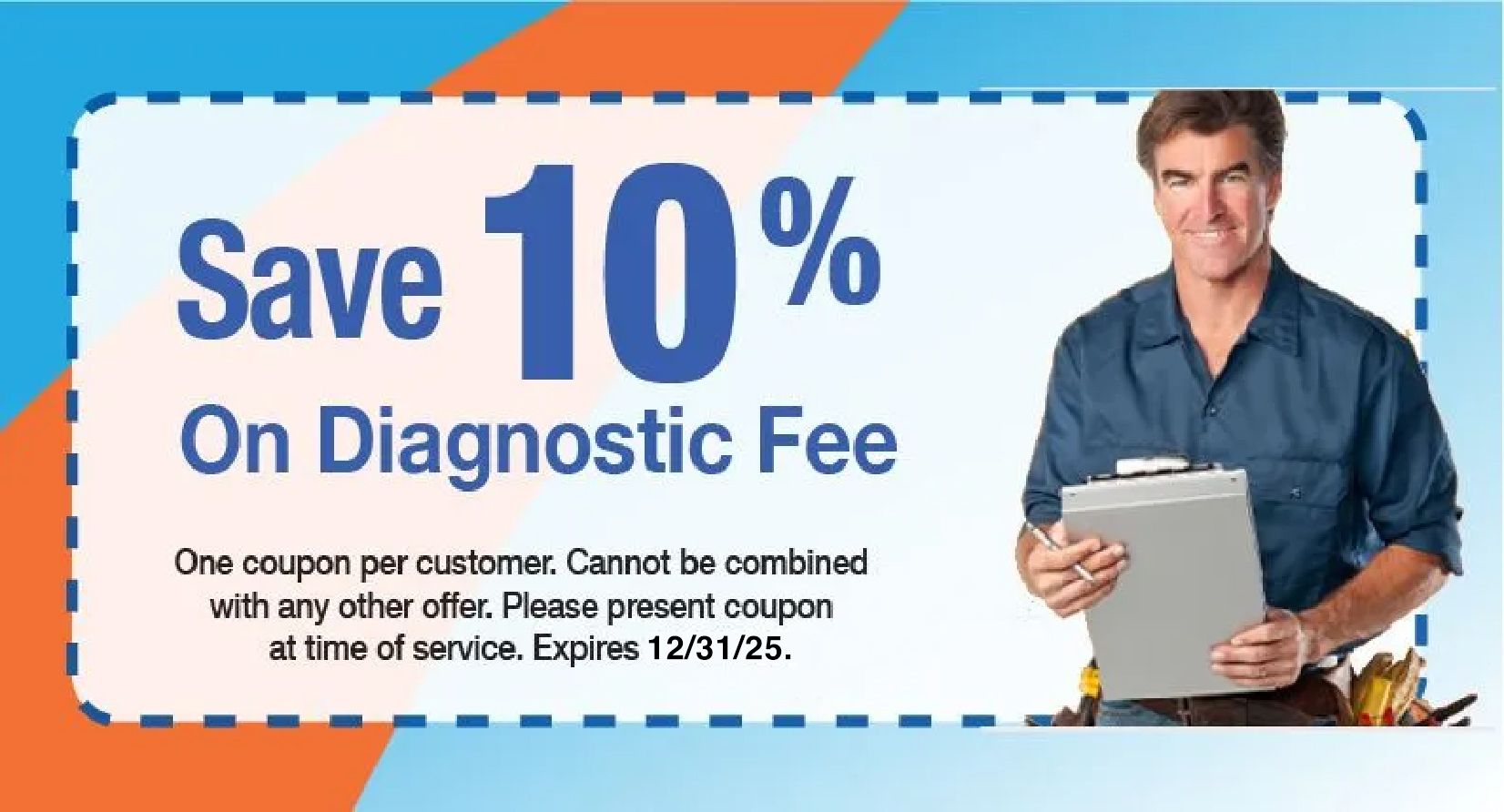 Save 10% Diagnostic Fee Coupon