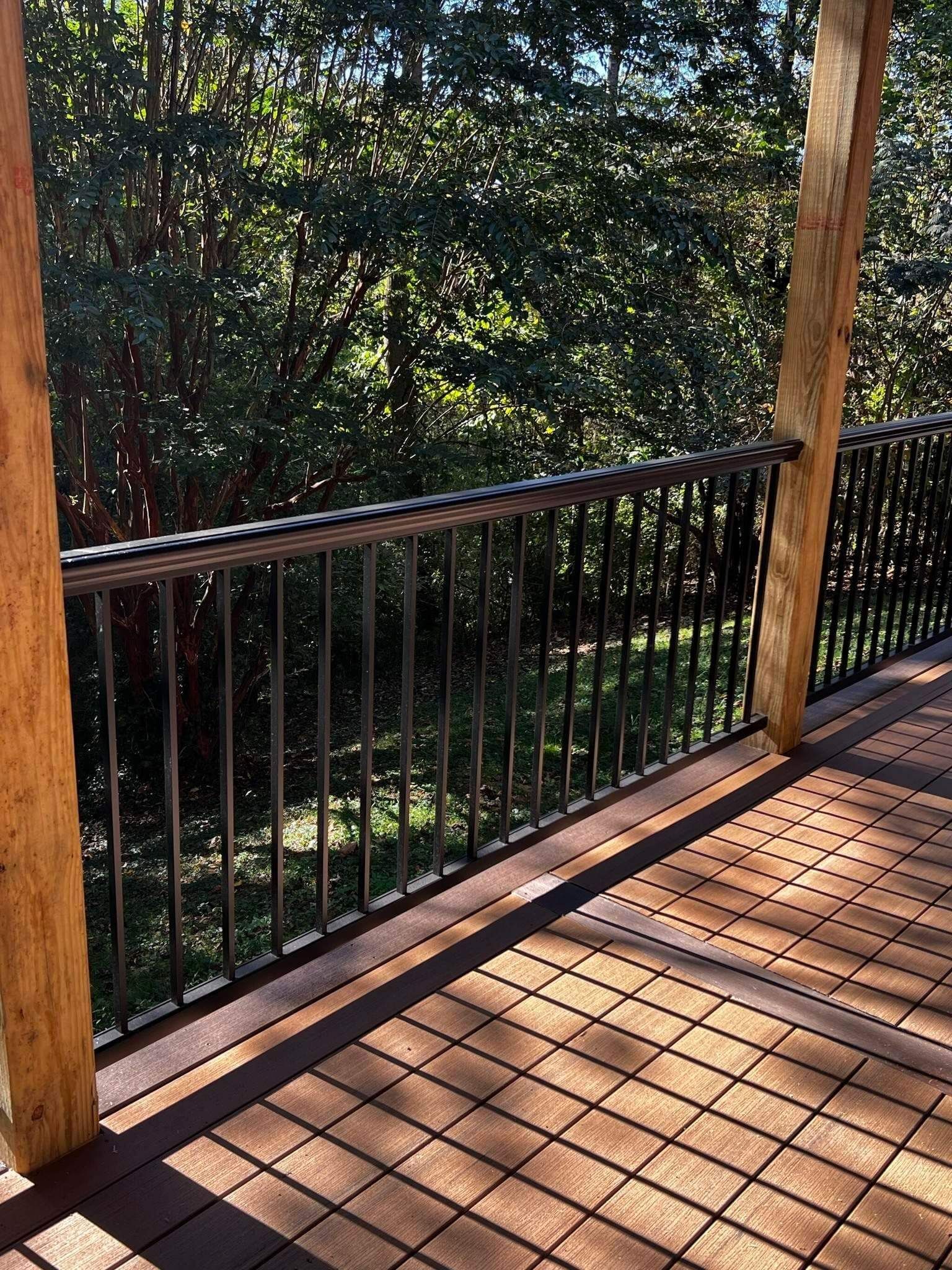 Home Deck With Steel Railing