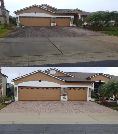 Before And After Driveway Cleaning — Winter Park, FL — Pudles Pressure Washing