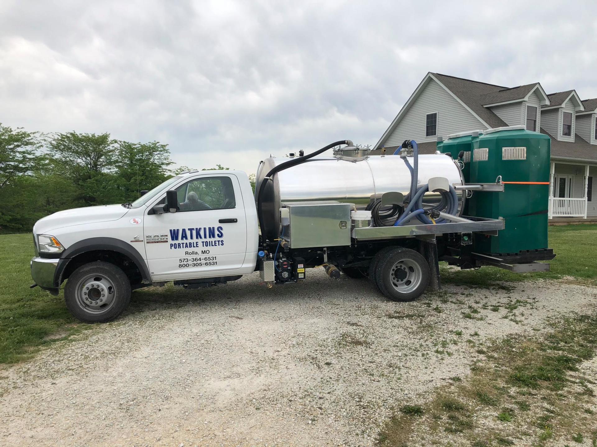 Watkins Portable Toilets Truck — Rolla, MO — Watkins Portable Toilets