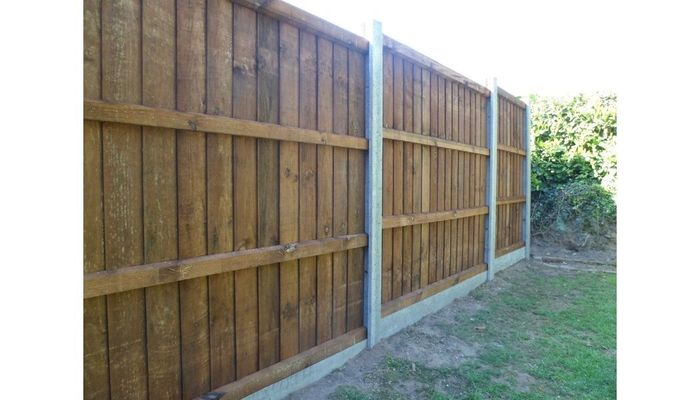 concrete fence posts and wooden fence panels in Leicester