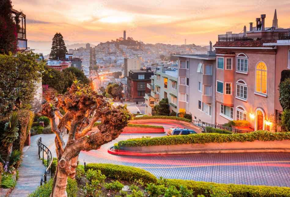 Famous Lombard Street San Francisco