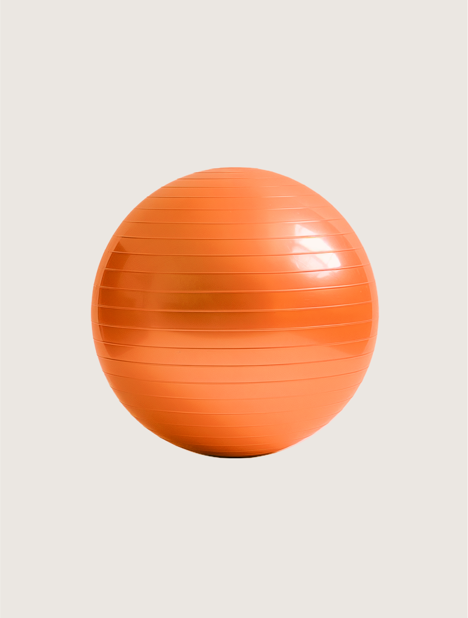 Orange exercise ball.