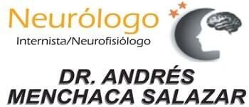 Logotipo para Neurólogo, Dr. Andrés Menchaca Salazar, con imagen del cerebro.