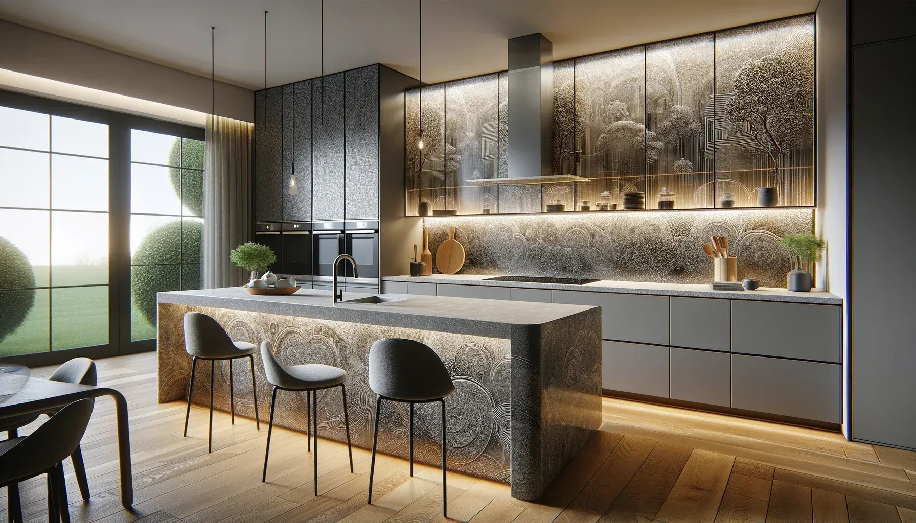 Fabric laminated splashbacks