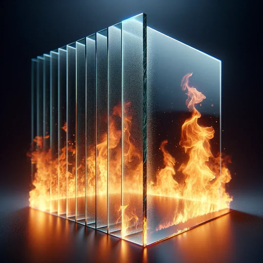 Toughened fire-resistant glass