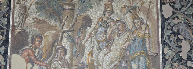 Picture of Judgement of Paris mosaic. Picture of Judgement of Paris mosaic.