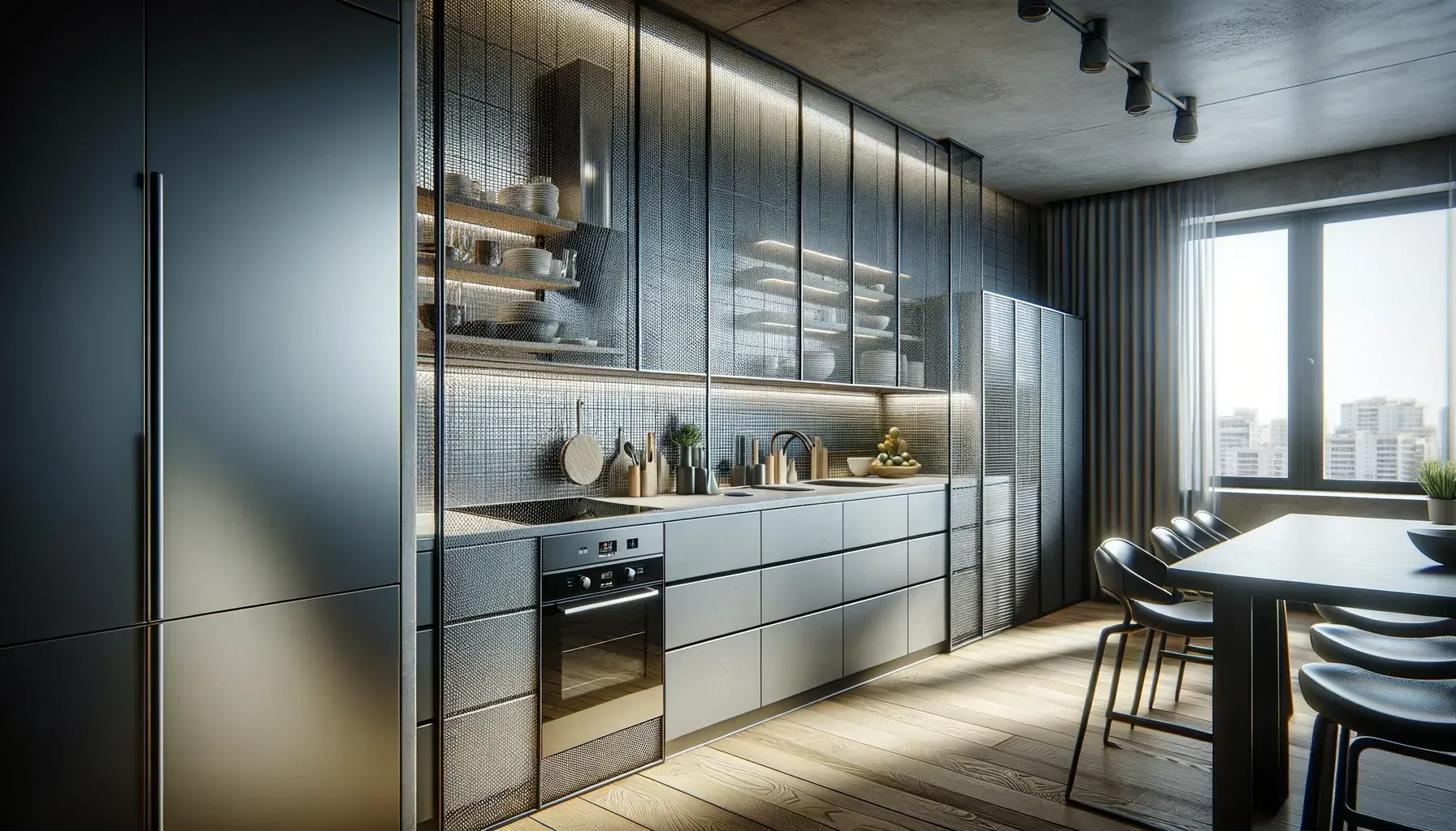 Mesh-laminated splashbacks