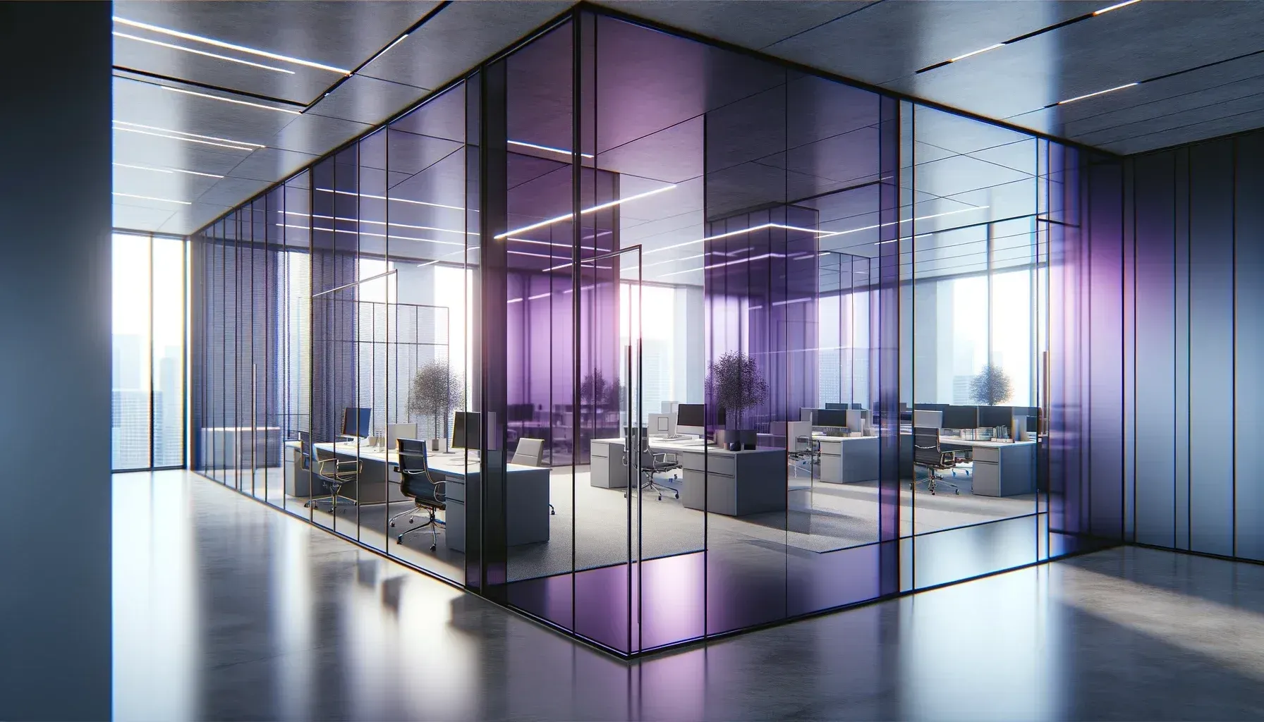 Electric tinted glass