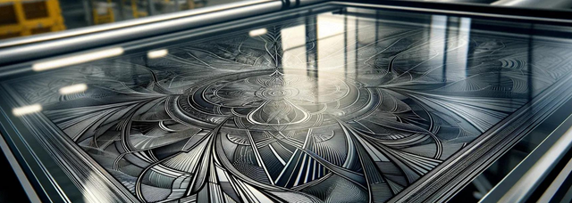 Immagine di uno stencil per serigrafia. Immagine di uno stencil per serigrafia.