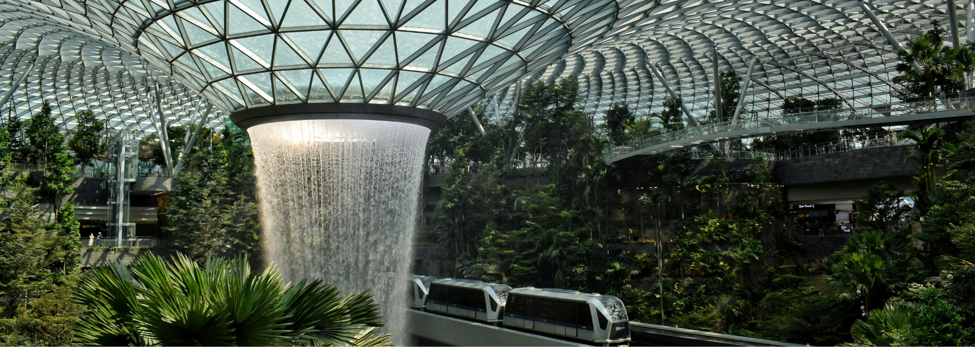 Picture of a beautiful building with a glass roof.