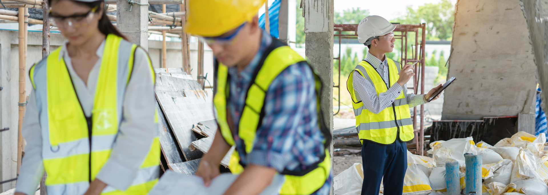 Picture of a construction site in full flow.  