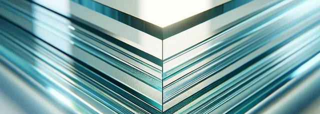 Bild eines Abschnitts aus Verbundglas Bild eines Abschnitts aus Verbundglas