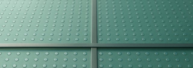 Picture of anti-slip dots on floor glass. Picture of anti-slip dots on floor glass.