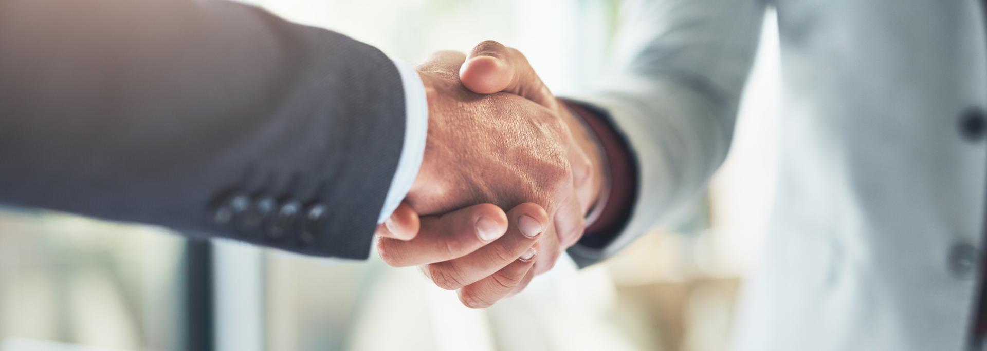 Picture of two people shaking hands.