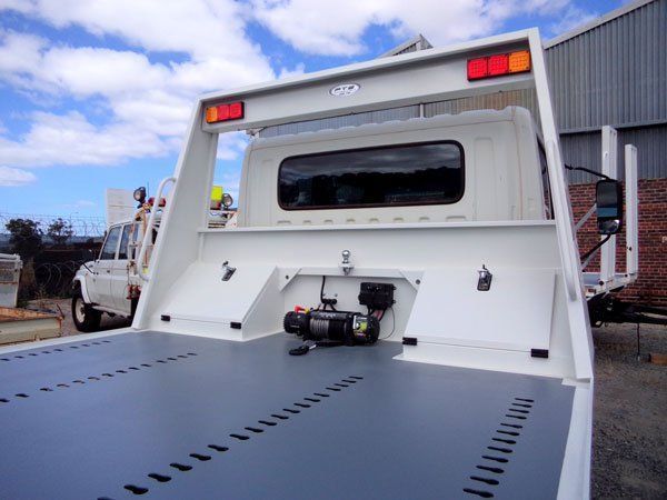 The Back of A Tow Truck with A Winch Attached to It — Welshpool, WA — PTE Group Pty Ltd