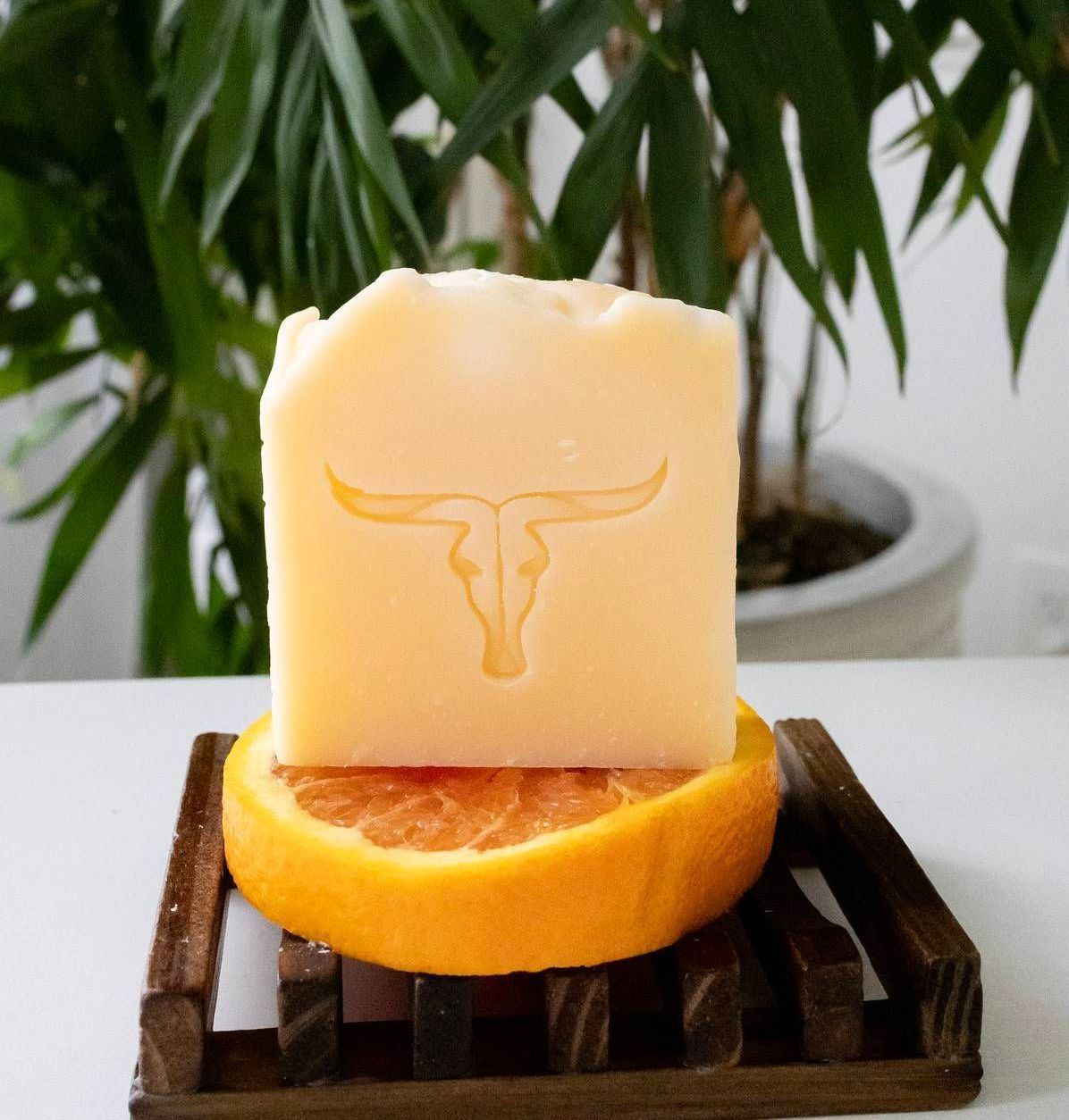 A bar of Allow Nourishment  Tallow Soap.