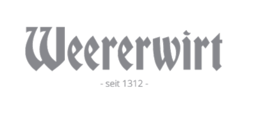 Ein schwarz-weißes Logo für den Weererwirt seit 1312