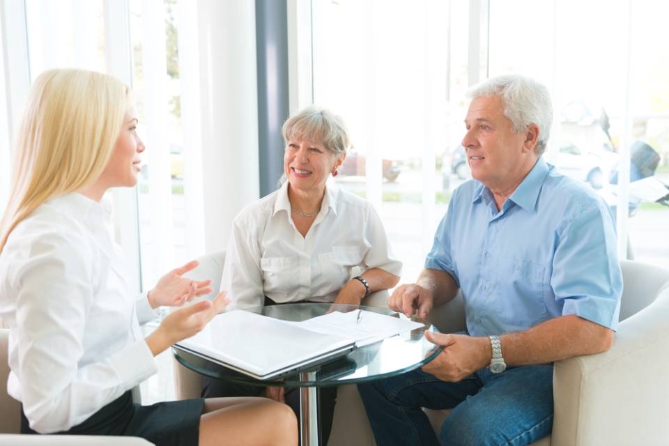 old couple in consultation with a specialists