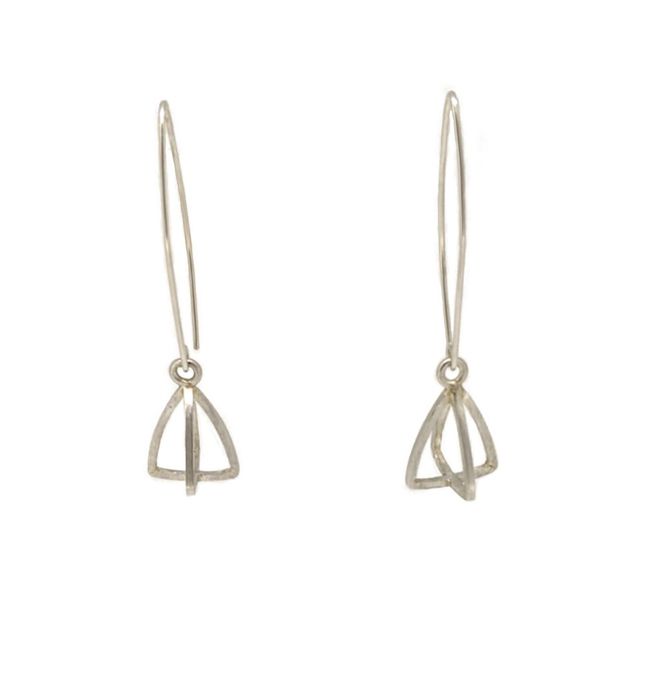 Small sterling silver cathedral earrings