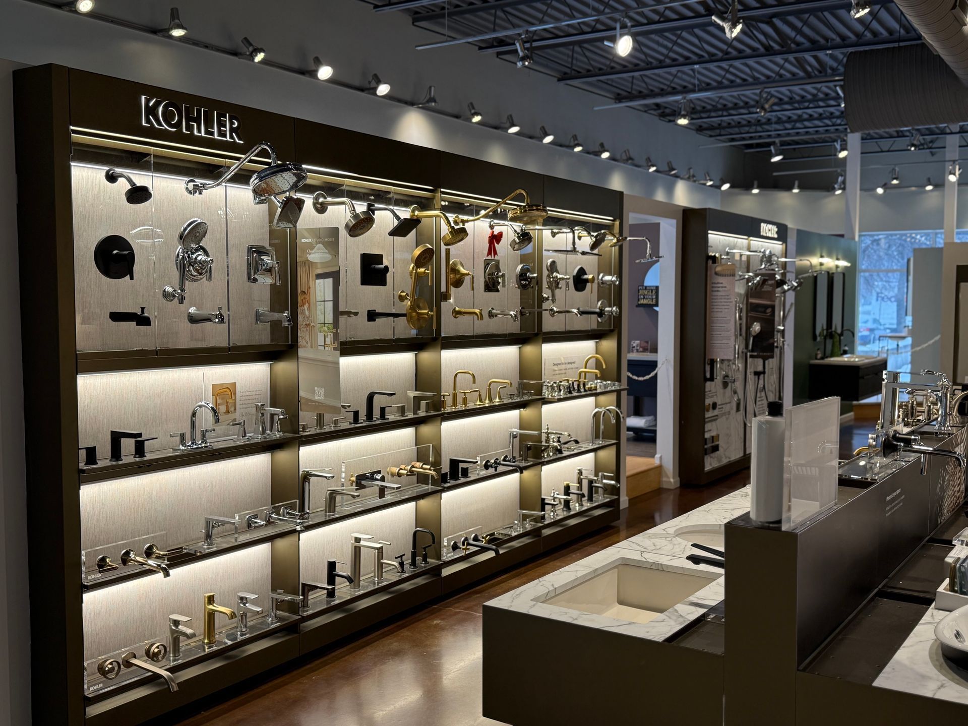 Kohler Wall of Faucets