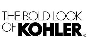 Logo for Kohler, a plumbing and kitchen product brand. Text reads, "The Bold Look of KOHLER."