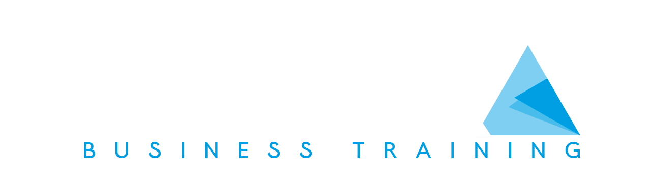 Logo per la formazione aziendale con un grafico triangolare blu.