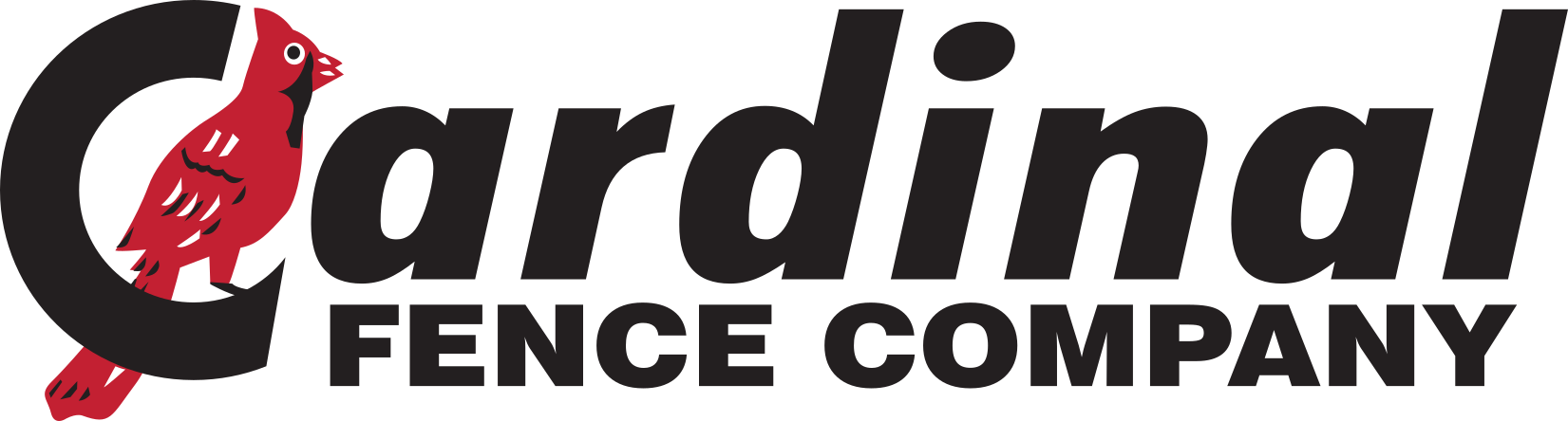 Cardinal Fence Company Logo. The word Cardinal with a red bird sitting inside the C
