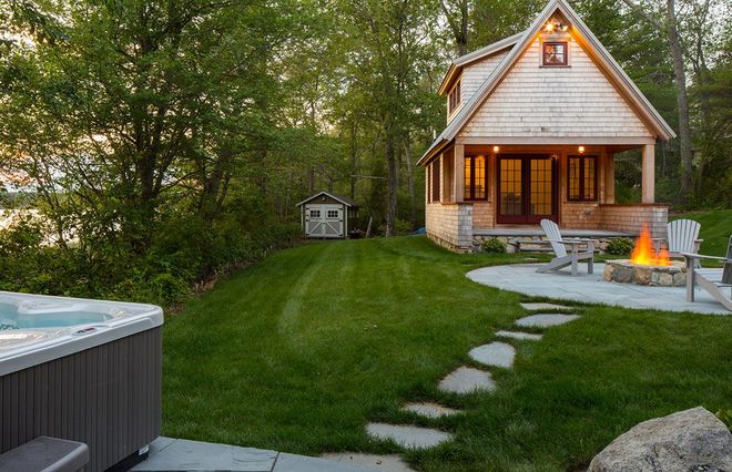 A cottage in the forest.