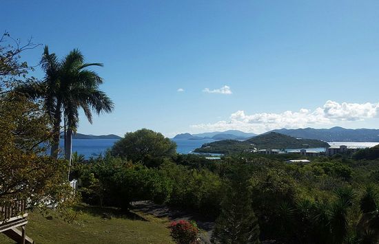 A view from above of an island.