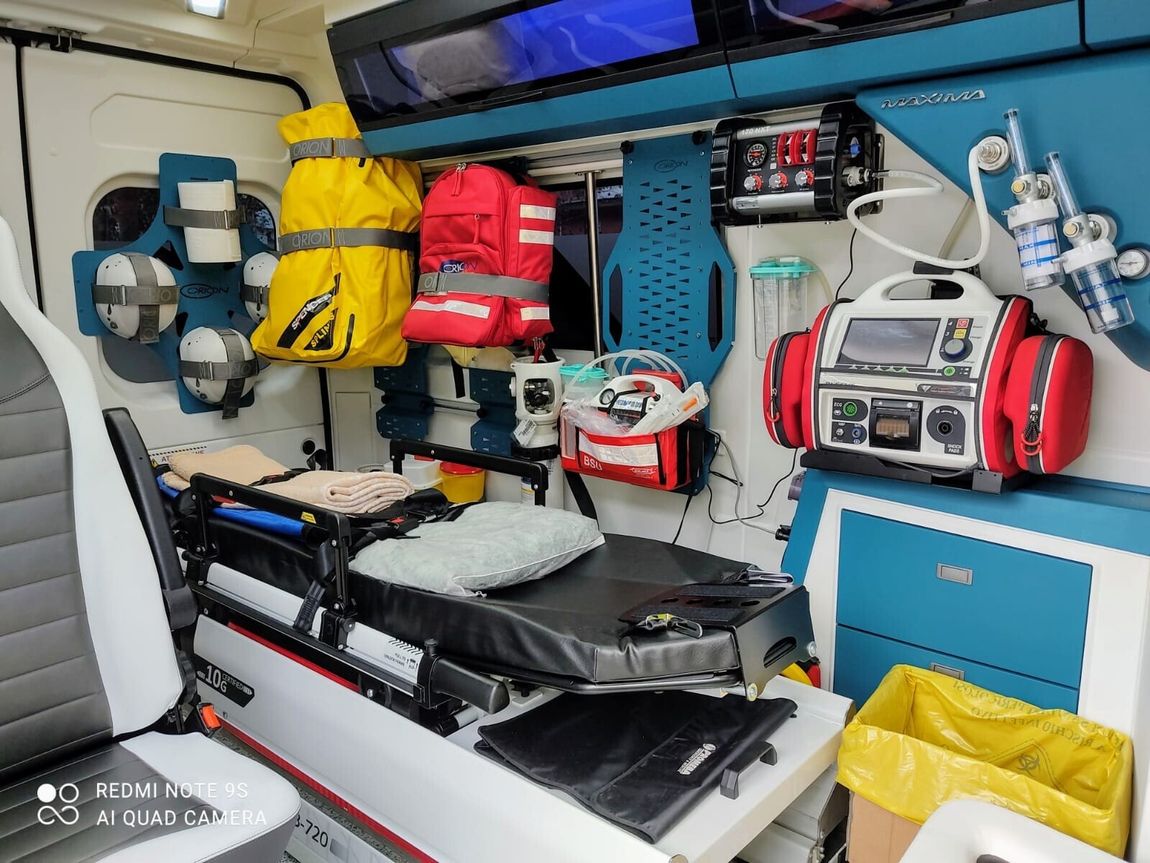 equipaggiamento di un'ambulanza