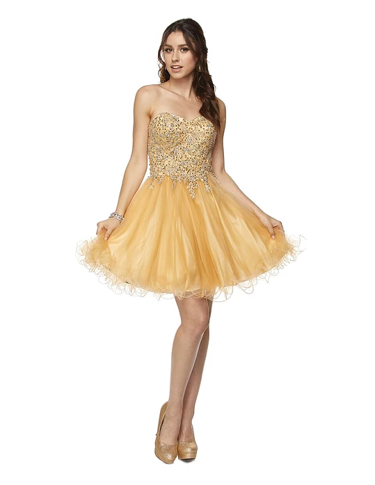 Short Yellow Prom Dress — Hartford, CT — Casa Tony