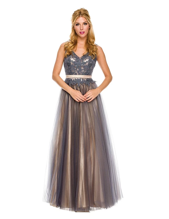 Cream And Gray Prom Dress — Hartford, CT — Casa Tony