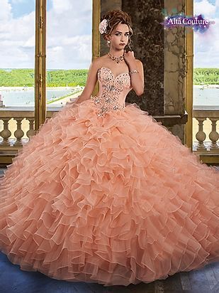Peach Colored Quinceañera Gown — Hartford, CT — Casa Tony