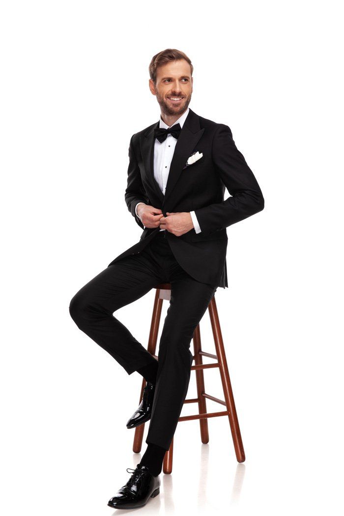 Man Sitting Wearing Tuxedo — Hartford, CT — Casa Tony