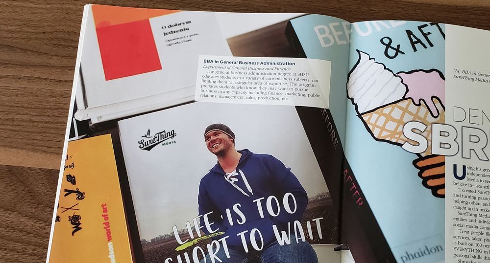 SHSU magazine article featuring Dennis