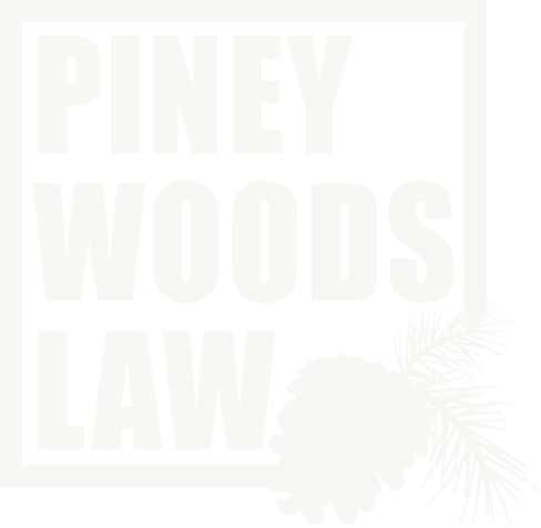 Piney Woods logo in white